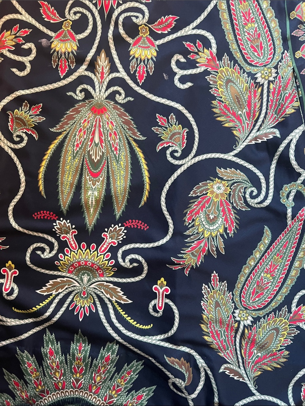 Gretchen Scott Designs Navy Paisley-Print Long Sleeve A-Line Dress - Picture 3 of 9